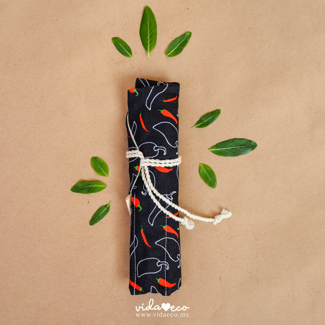 Kit de Cubiertos Zero Waste Bambú