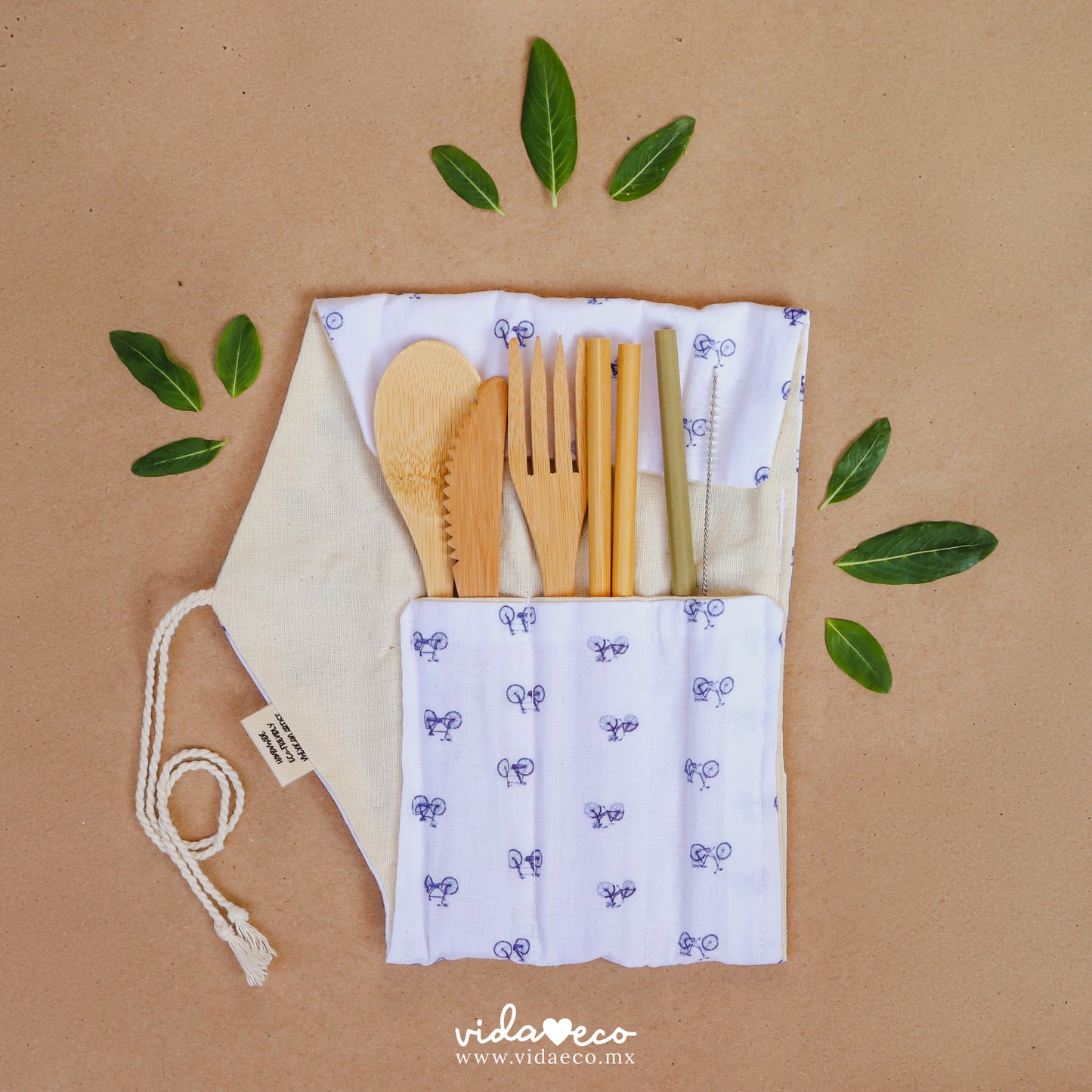 Funda Artesanal para Kit de Cubiertos Reutilizables